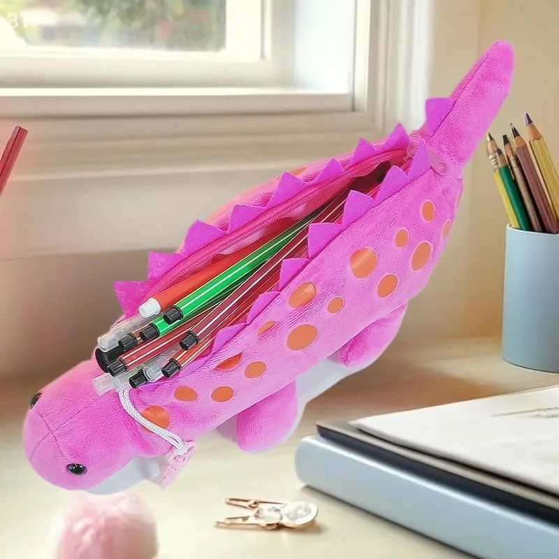 3D أفخم الحيوان ديناصور قلم رصاص الحقيبة لينة القرطاسية تخزين مقلمة بنات بنين اللوازم المدرسية