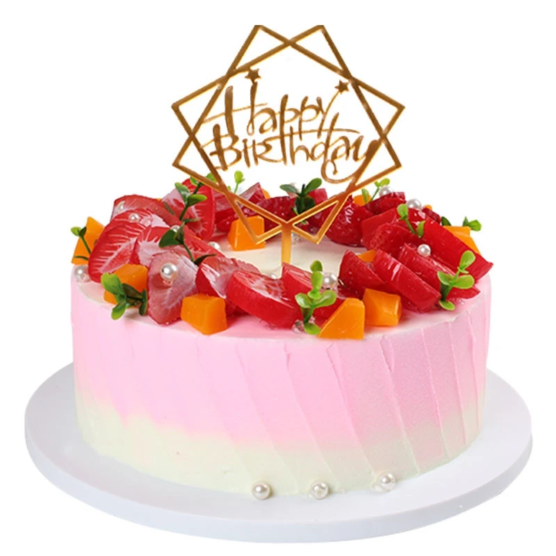 Simulation cake model fruit Birthday Fake display Plastic sample Shooting props Wedding decoration tools