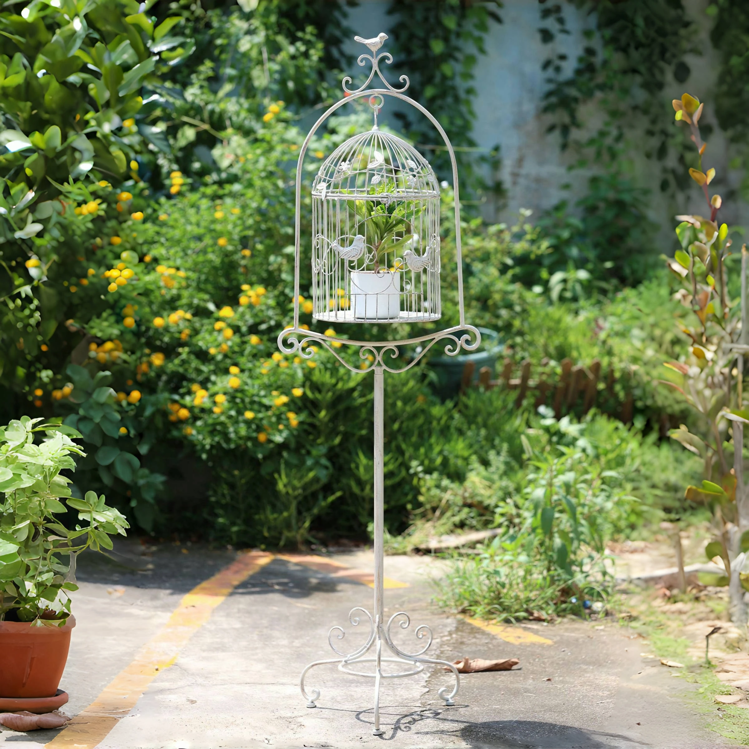 Vogelkooi Bloemenstandaard Vloerstaand Buiten Ijzer Binnenplaats Tuin Balkon Woonkamer Decoratieve Plant Klimrek Klimwijnstokframe
