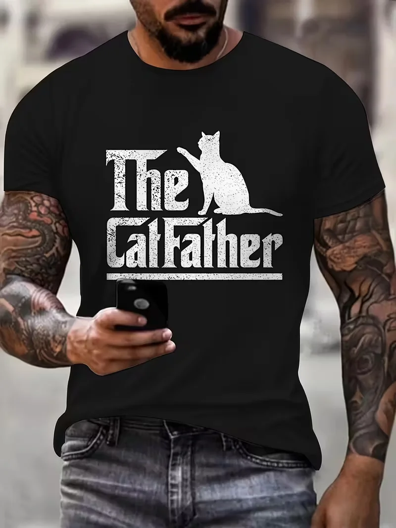 

Fun Dad T-Shirt - "Bearded Dad is Better" Pattern T-Shirt - Orange Casual T-Shirt, Fit for Bearded Dad - Birthday