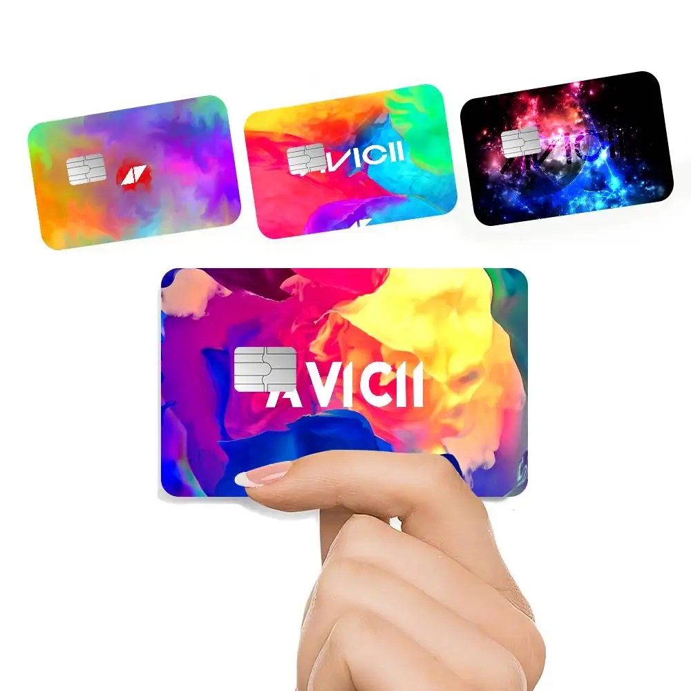 DJ A-Avicii Logo Anime Spend or Save Funny Shell On Off Ultra Thin No Fade Sticker Skin Cover Film for Debit Credit Card