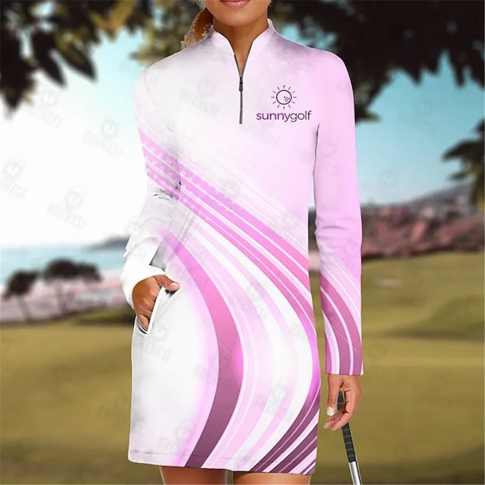 Women's Tennis Dress Golf Dress Breathable Quick Dry Moisture Wicking Long Sleeve Tennis Clothing Spring Autumn / Fall Tennis