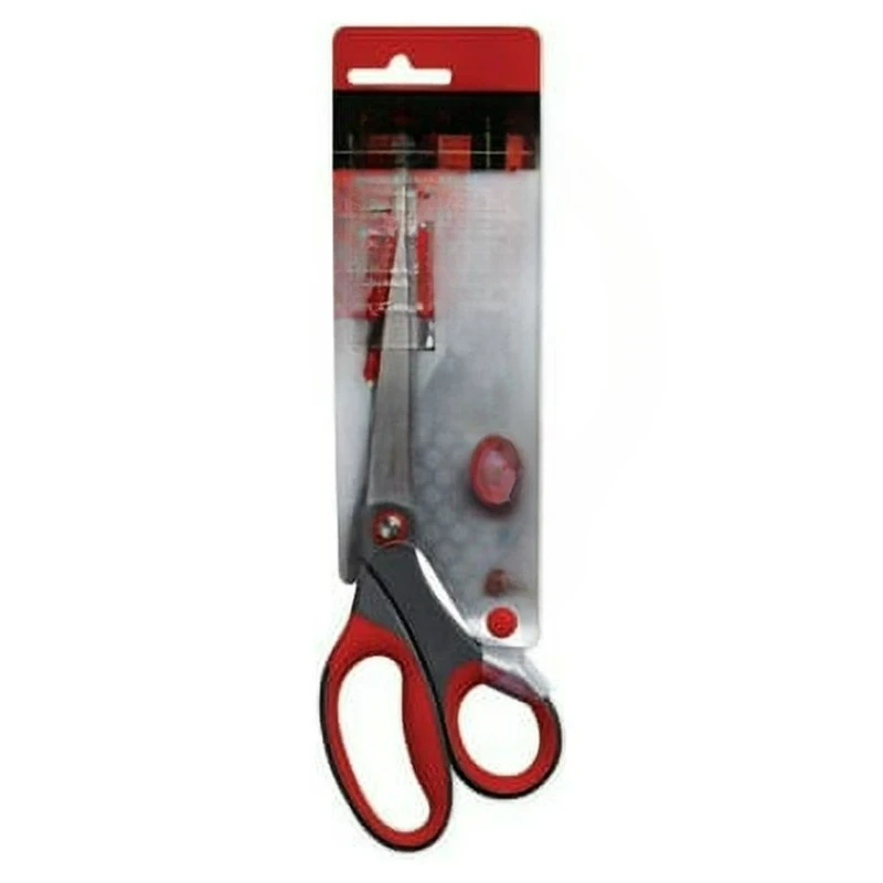 Precision Bent Scissors, 8 in，Stainless Steel，Red