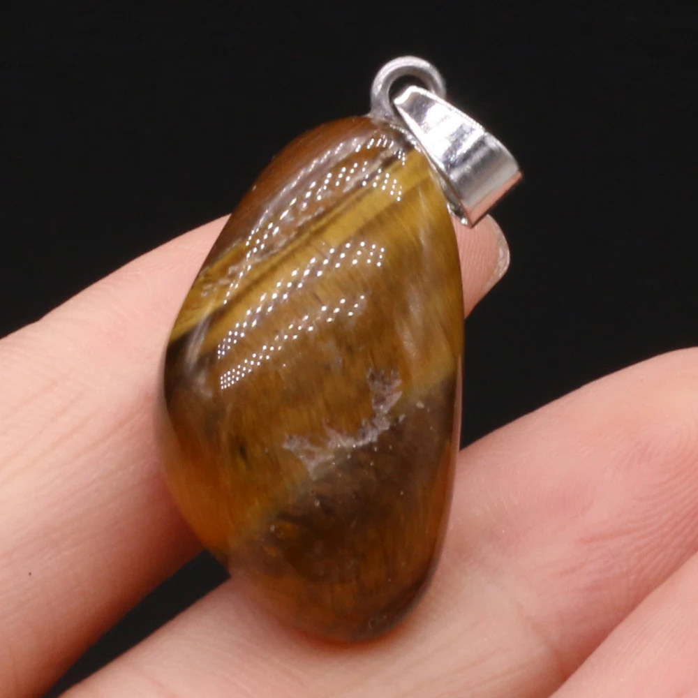 Natural Semi-precious Stone Pendant Irregular Cherry Blossom Agate for DIY Jewelry Making Necklace Size15x20-18x25