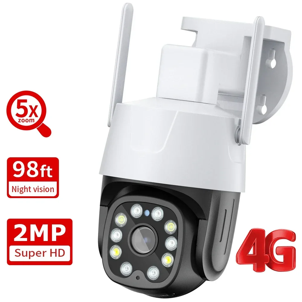 

INQMEGA 4G Wireless Security Network Camera HD 2MP 5x Optical Zoom PTZ CCTV Outdoor Security Camera Night Vision CCTV Security