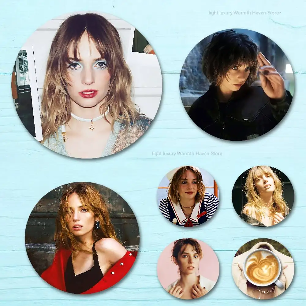 

Actor M-Maya H-Hawke Round Wooden Coasters For Cute Design Suitable for Drinks Tea,Coffee Home Perfect Gift