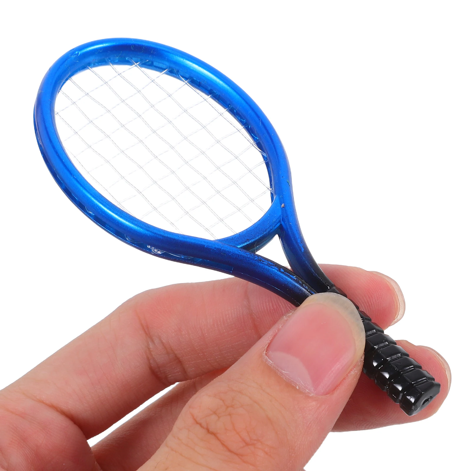 

Mini Tennis Racket Keychain Miniatures Accessories Ornament Toy Rackets for Crafting Sports