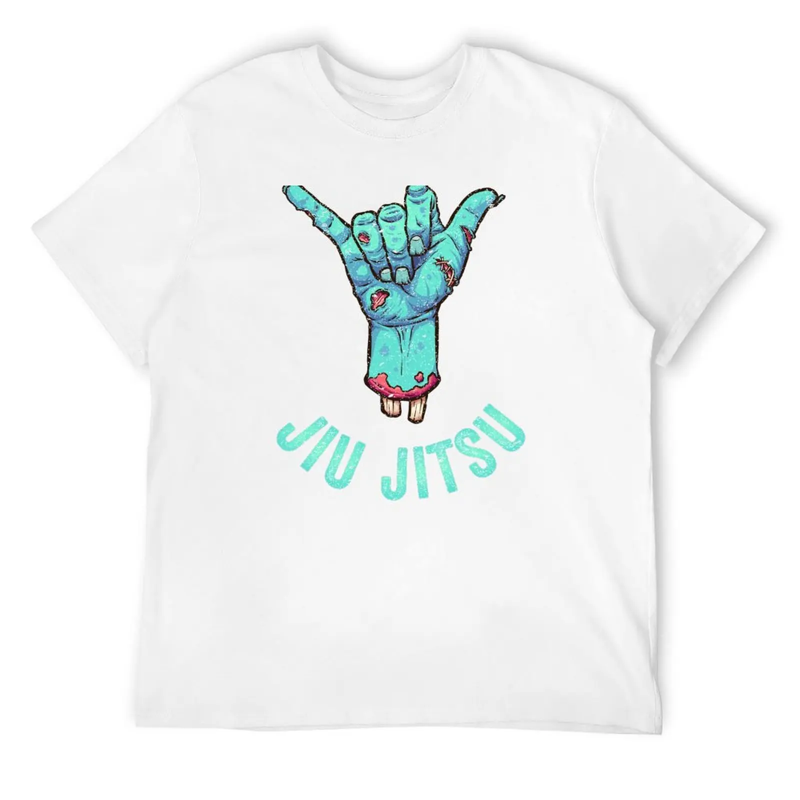

Jiu Jitsu Shaka Zombi hand graphic T-Shirt T-shirts man boys whites plus sizes valentines clothes Men's clothing