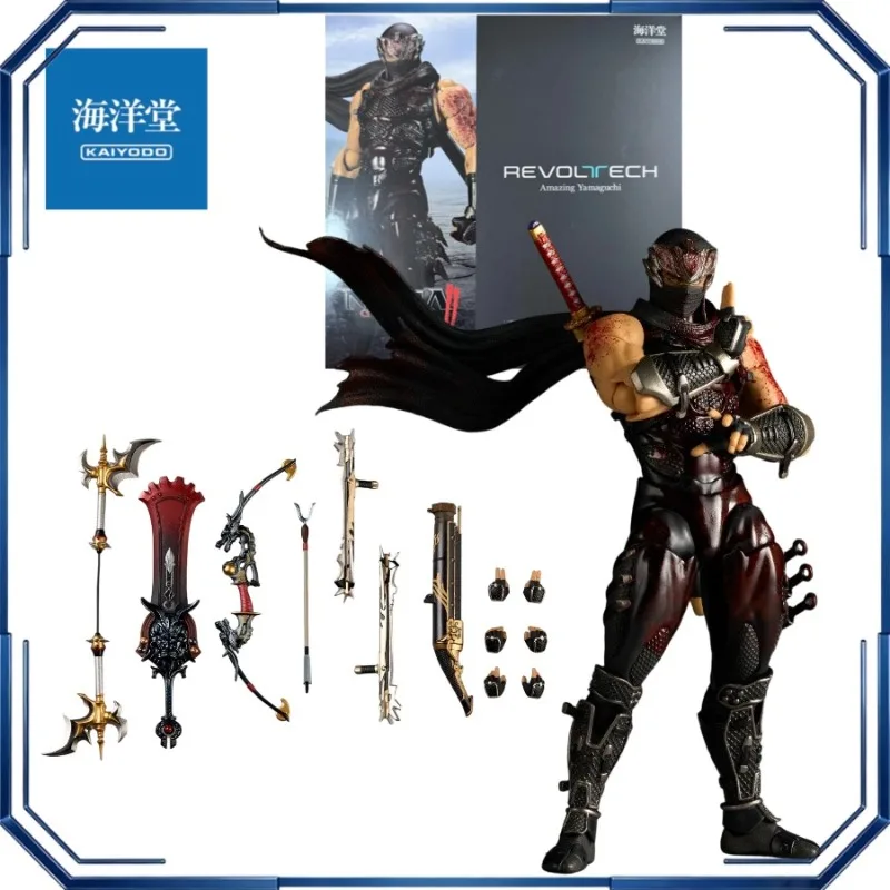 Kaiyodo Revoltech Amazing Yamaguchi Ryu Hayabusa Ninja Gaiden Bloodstained version Action Figure Anime Model and Option Parts