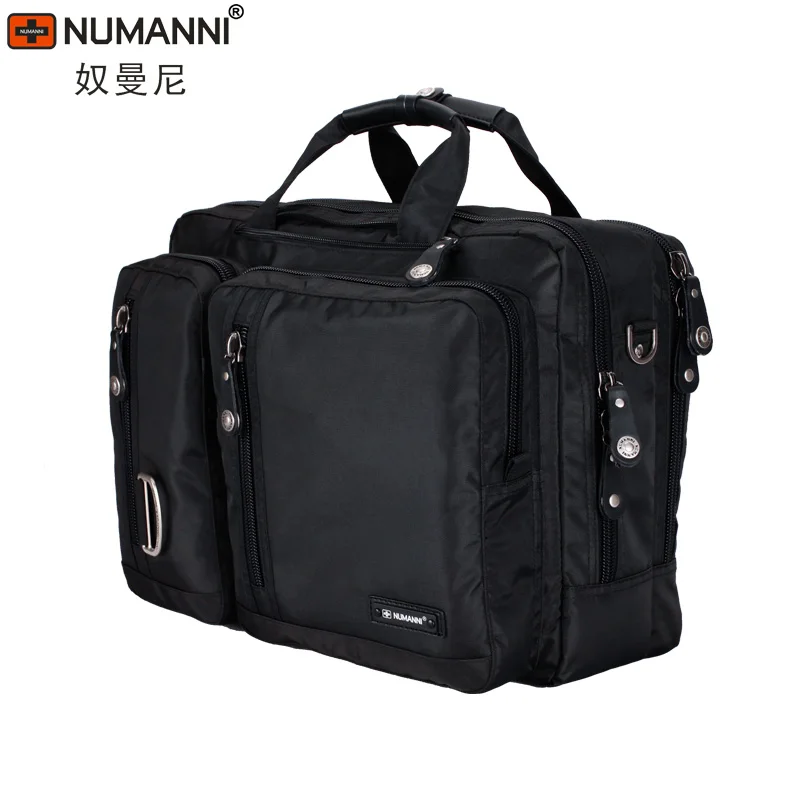 Original Numanni multi-functional large capacity laptop bag can shoulder one shoulder briefcase business men\'s bag travel bag