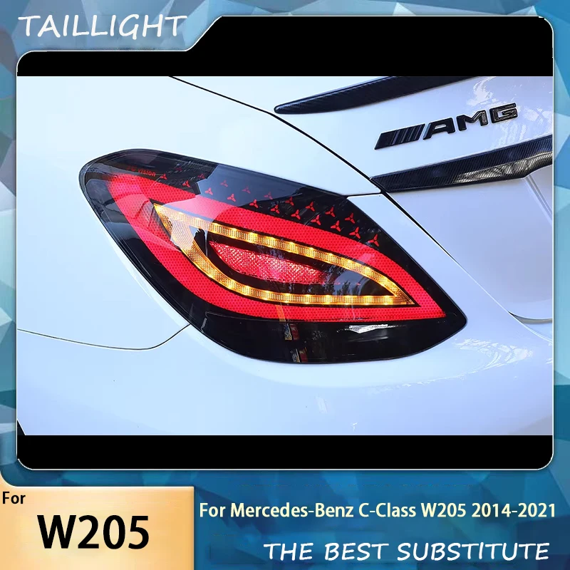 LED Tail Lamp For Benz C-Class W205 Taillights 2014-2021 C180 C200 C250 C300 Upgrade Modified LED Dynamic Turn Signal Tail Lamp