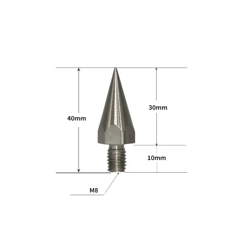 Prisms Pole Stainless Steel Replacement Point Prisms Mini Rod 1/4\