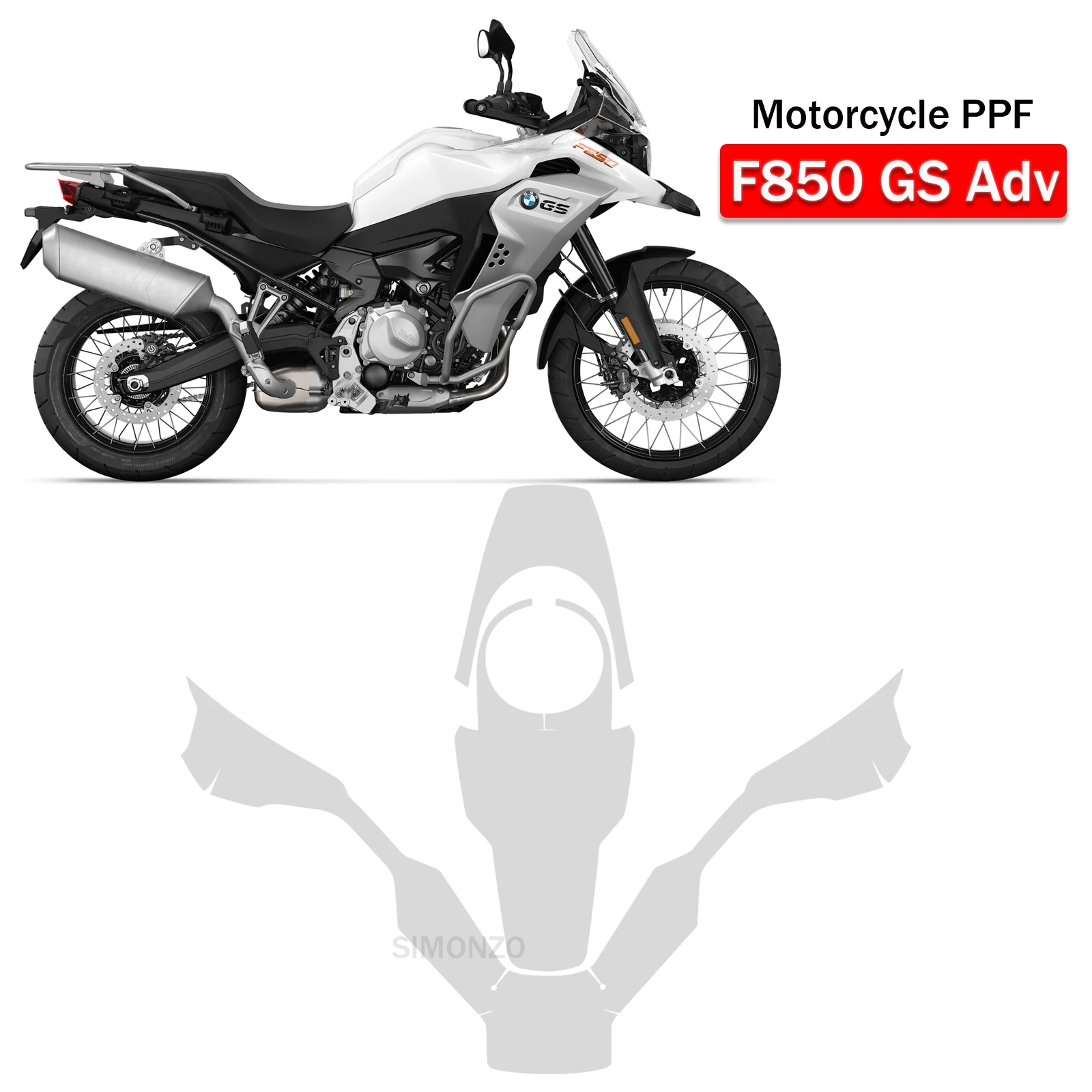 

F850 GS Adv PPF For BMW F850 GS Adventure Motorcycle Paint Protection Film TPU Special Real Transparent Anti -Scratch