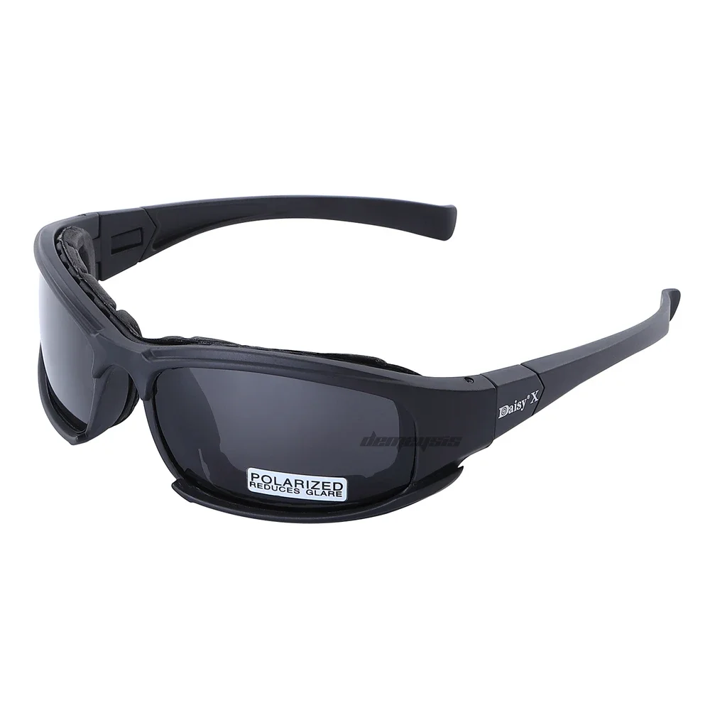 Daisy Photochromic Polarized Glasses Transition Sunglasses Goggles 4 Lens Kit War Game Tactical Hiking Glasses