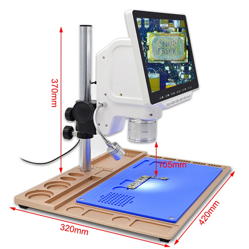 HDMI-compatible LCD Screen Digital Electronic Repair Microscope Stereoscopic