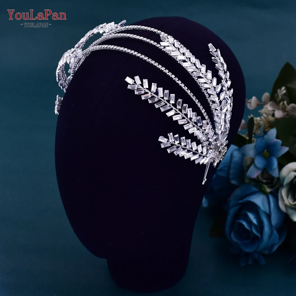 

TOPQUEEN Handmade Wedding Tiara Bridal Hair Rhinestones Accessories Fashion Women Hair Accessories Princess headband Party HP479
