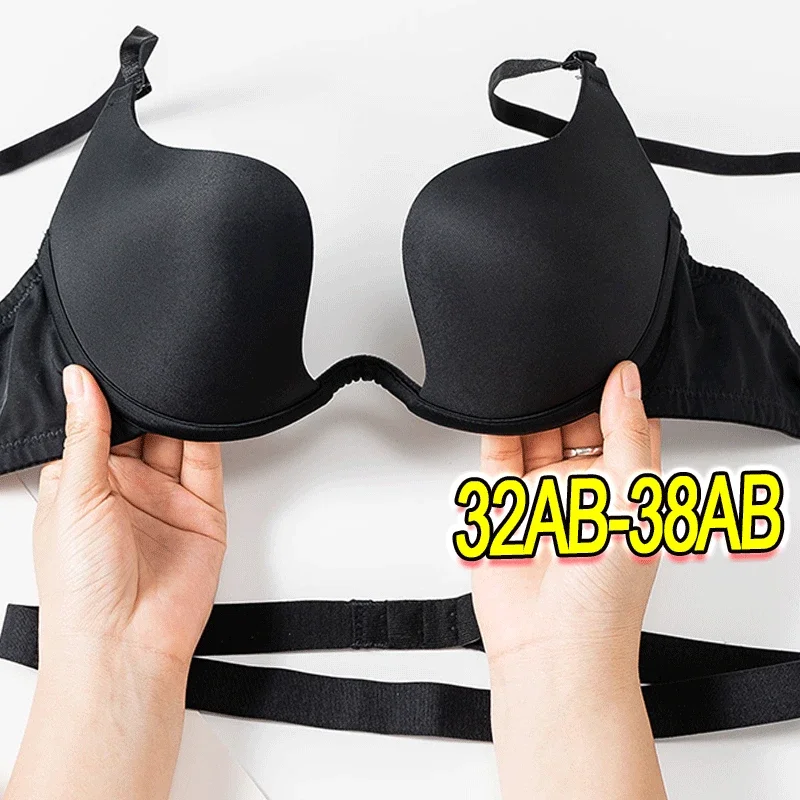 Deep U Lingerie Women Push Up Bra Backless Bras Low Cut Sexy Plunge Brassiere Open Back Wedding Underwear Invisible Bra Seamless