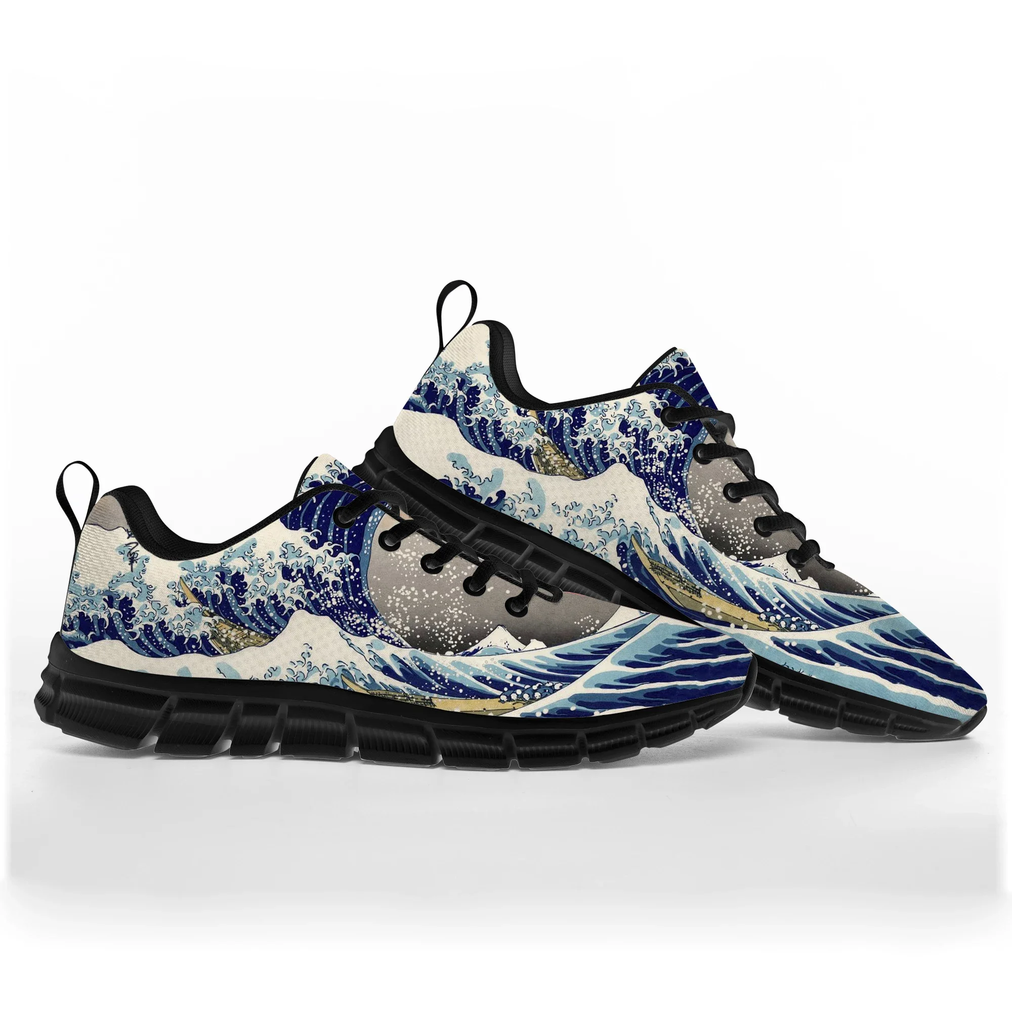 Art The Great Wave Off Kanagawa Sports Shoes Mens Womens Teenager Kids Children Sneakers Custom High Quality Couple Shoe