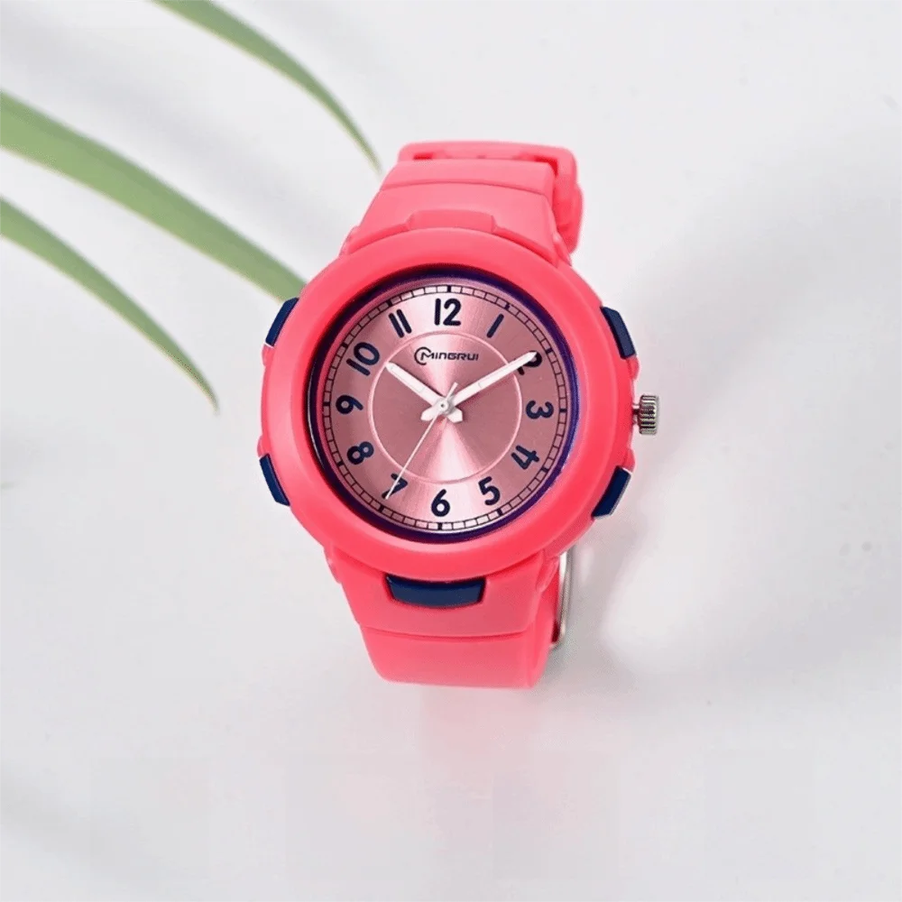 Fashion 30M Waterproof Quartz Watch Casual PU Strap Digital Watch Sports Watch Student