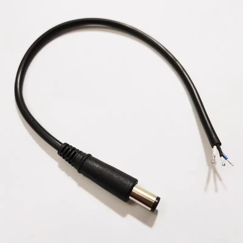 1pcs Black DC Cord Tip 7.4mm X 5.0mm Plug Connector Cable Cord For DELL HP Laptop Tablet PC Replacement 30cm/1feet