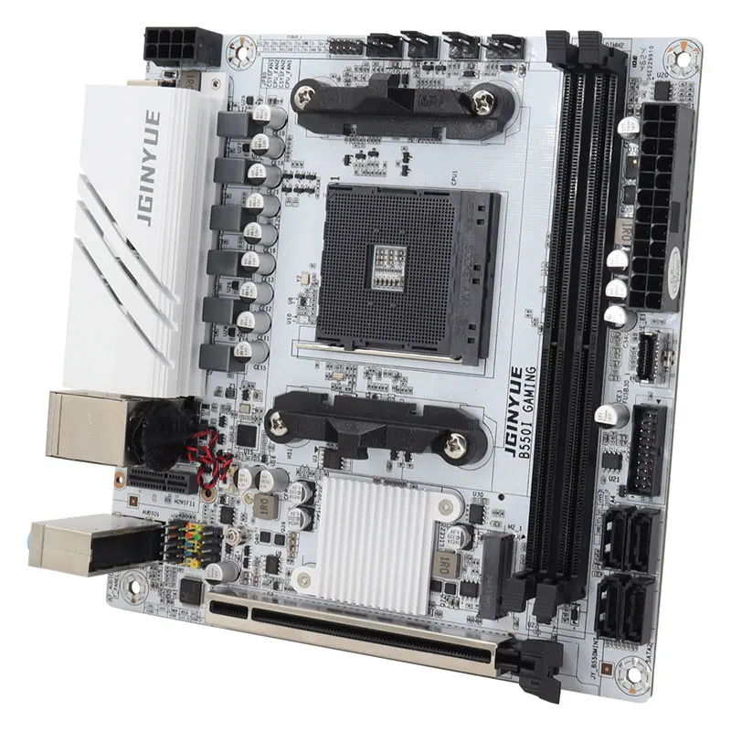JGINYUE B550 Mini ITX Gaming Motherboard Supports for Ryzen DDR4 RAM up to 64GB for Application - view 3