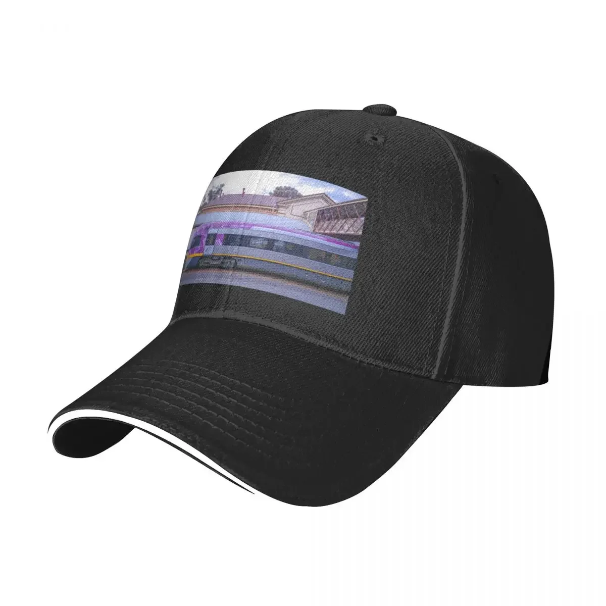 VLine Train in Bendigo headed North Baseball Cap Thermal Visor Hood Boy Women's