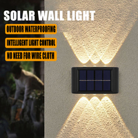 LED Household Solar Wall Lamp Waterproof Atmosphere Courtyard Decoration Villa Exterior Wall Garden Layout Wash Wall Spotlight