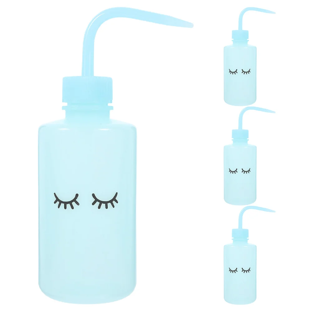 

4pcs 250Ml Empty Squeeze Bottles For Eyelash Cleaning Lash Wash Bottle With Bent Nozzle Portable Plastic Liquid Dispenser Eye