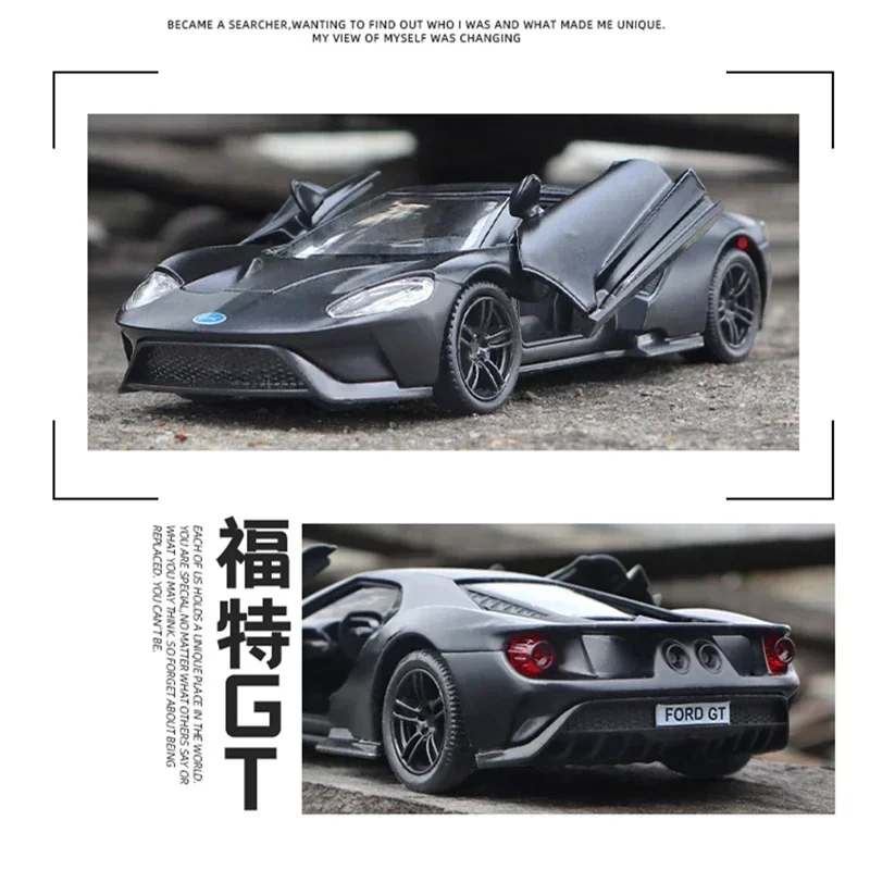 MaKeda1:36 Ford GT Sports car pull back models Diecasts Metal toy car model high simulation door collection gift for children