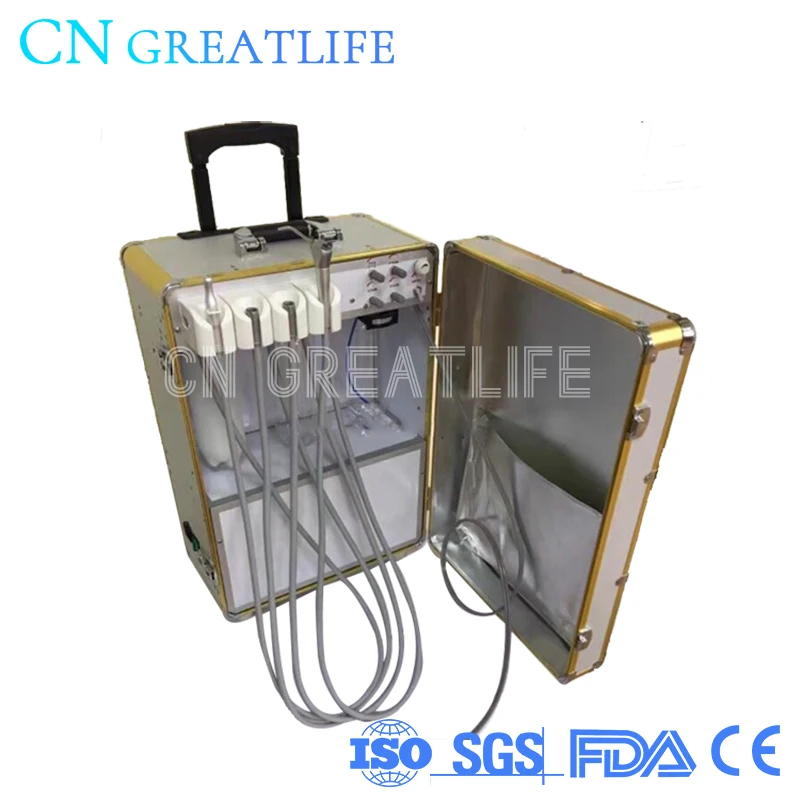 Dental Treatment Unit Portable Dental Unit Dental Portable Unit with Air System Water System Suction