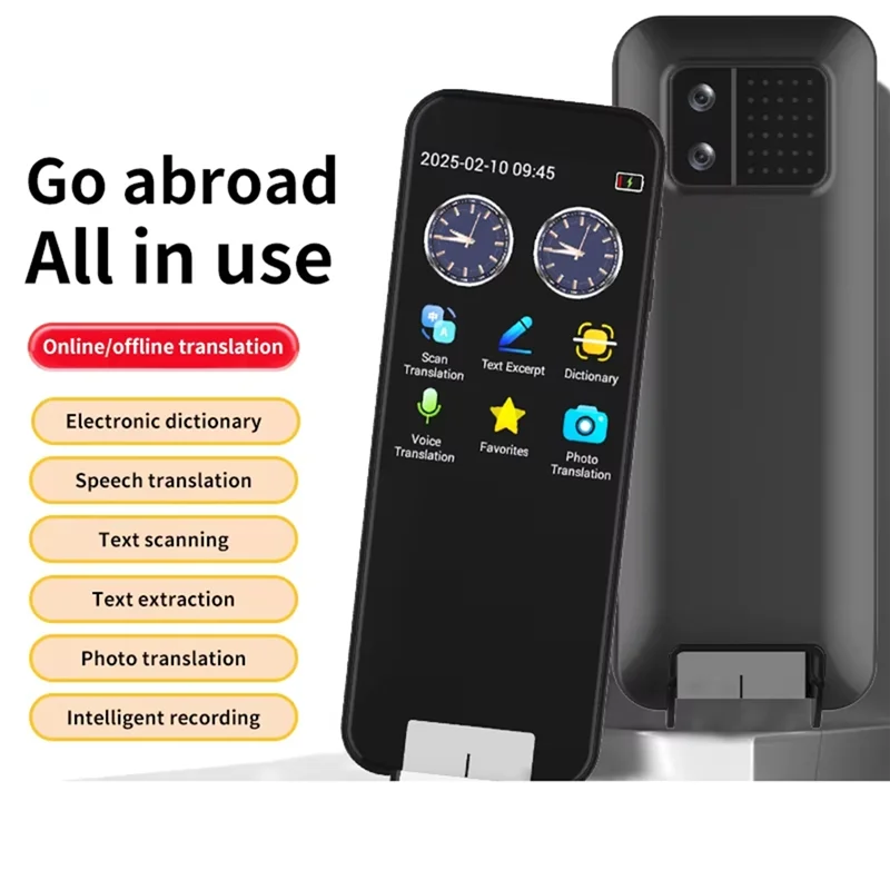 

-ABGQ AI Scanning Reading Translator Pen Translator Pen With 113 Language Vioce Offline Translator Dictionary