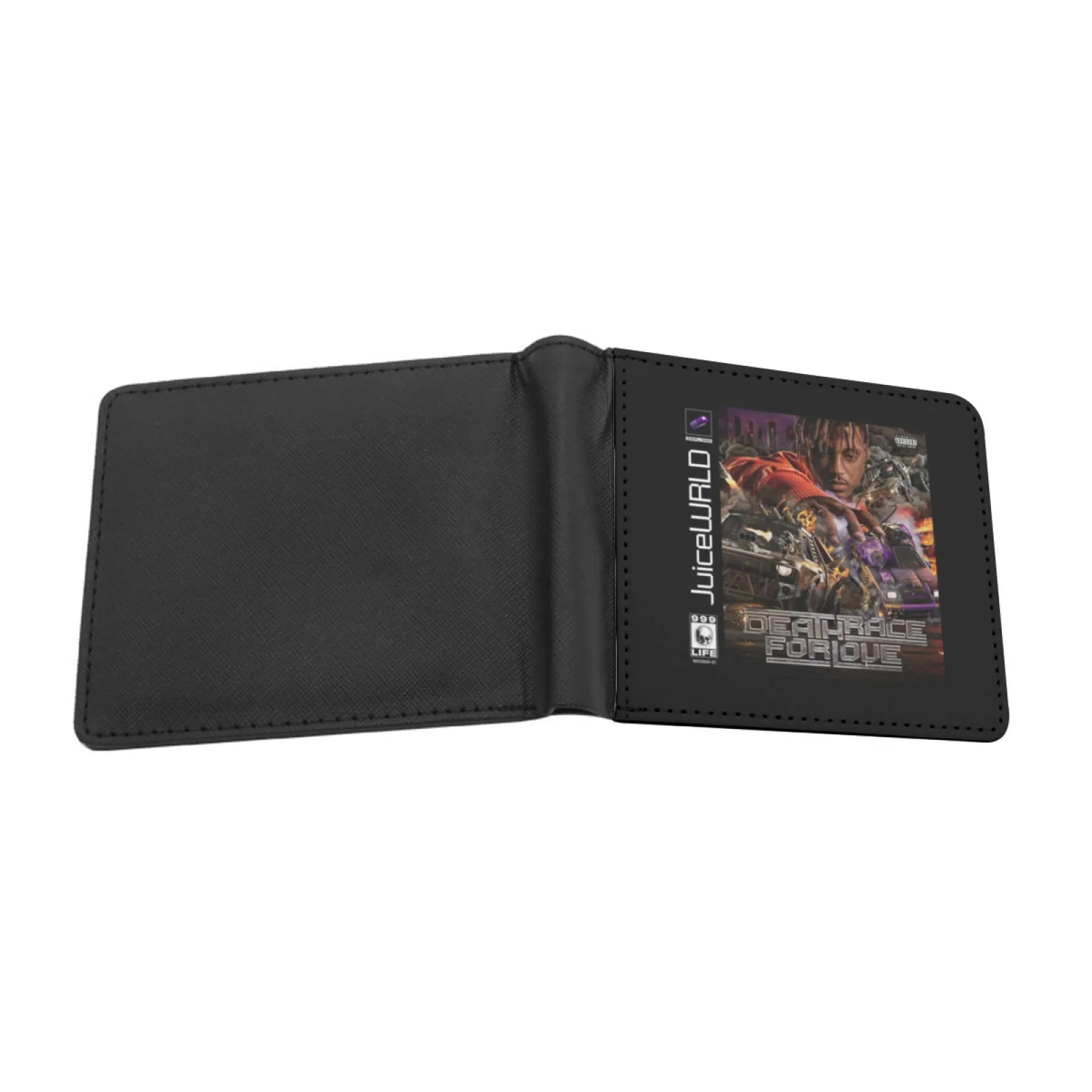 The Juice Man New Men's Wallet Short Fashion Pu Leather Wallet Multi Card Wallet Album Cover Wrld Tour Lyrics 999 Death Race