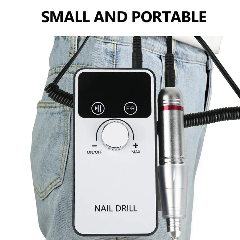 45000RPM Professional Electric Nail Drill Machine Rechargeable Nail File Nails Accessories Gel Nail Polish Sander Low Noise