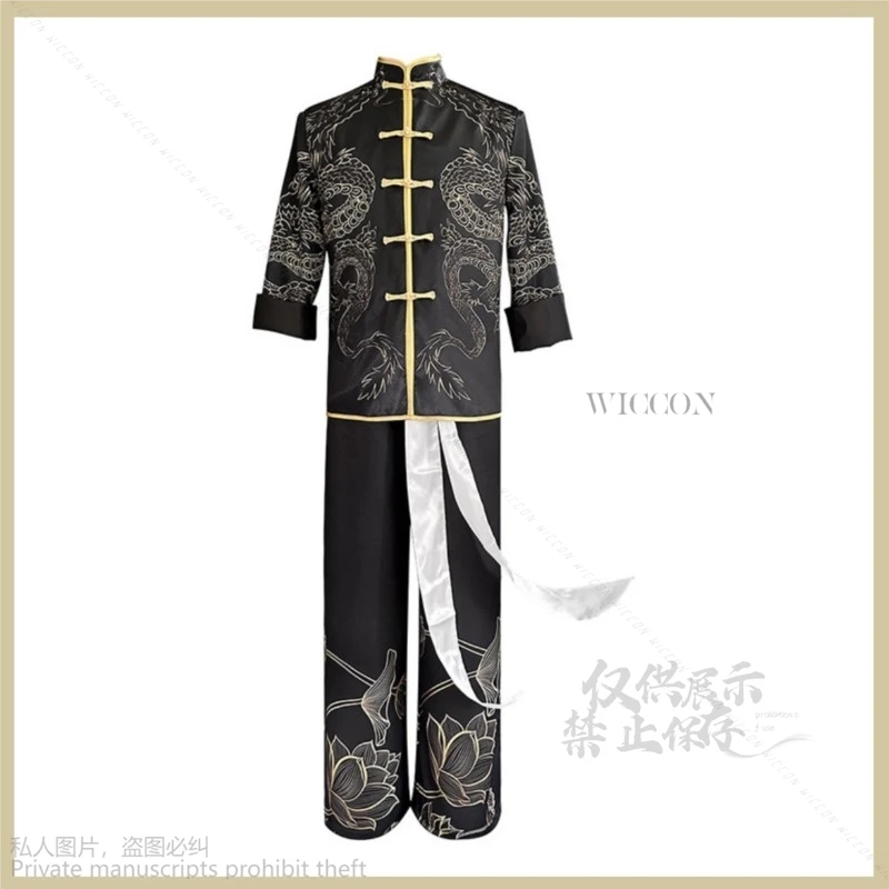 Anime Mob 100 Reigen Arataka Cosplay Costume Psycho Mobu Saiko Hyaku Wig Chinese Style Black Training Uniform Man Daily Suit