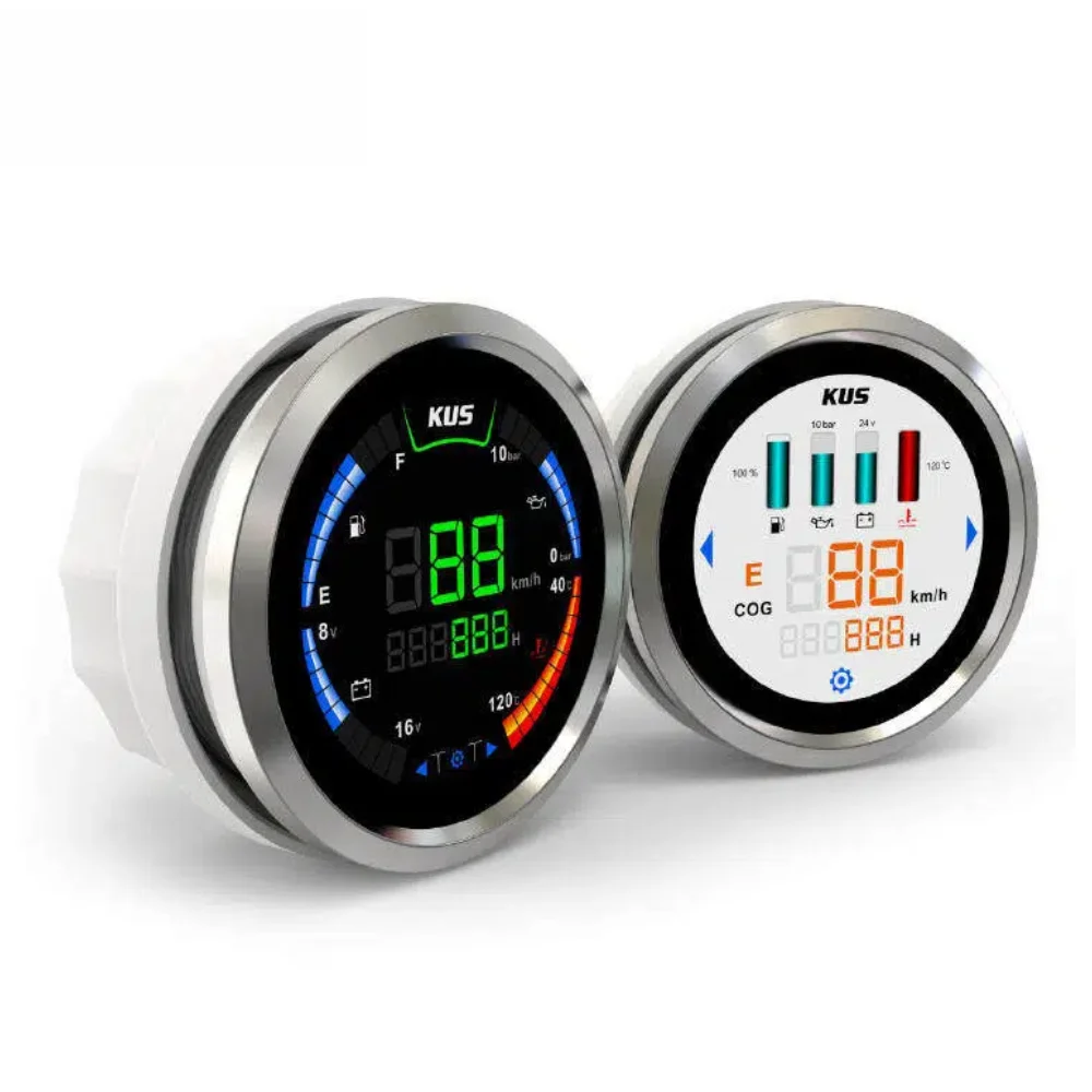3‑Inch Multi‑Functional LCD Display Gauge For Marine Vessel Compatible With J1939 & NMEA 2000 Protocol