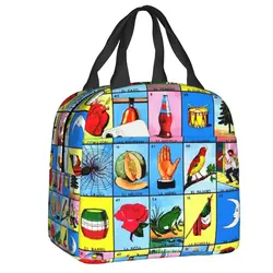 Custom Loteria Card Mexican Bingo Lottery Lunch Bag Men Women Thermal Cooler Insulated Lunch Boxes for Adult Office