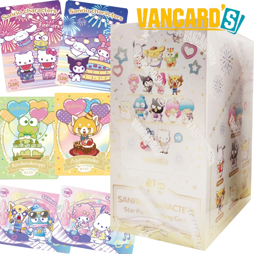 

Карты с персонажами VANCARD'S Sanrio, звездная вечеринка, Hello Kitty Cinnamoroll Pochacco, мечтательные, милые, забавные, коллекционные карты аниме, подарки