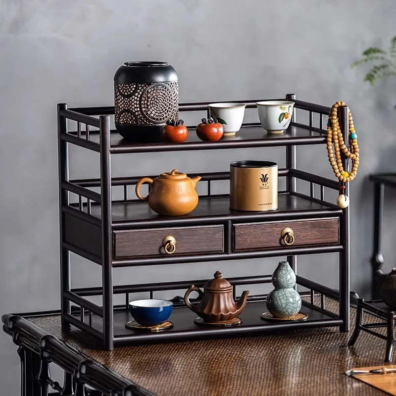 

Desktop, Bogu rack, small, non-solid wood, Chinese tea storage cabinet