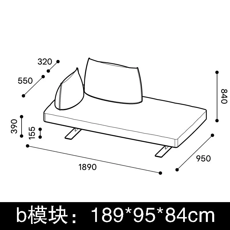 Living room double triple double-sided seated fabric sofa small apartment combination