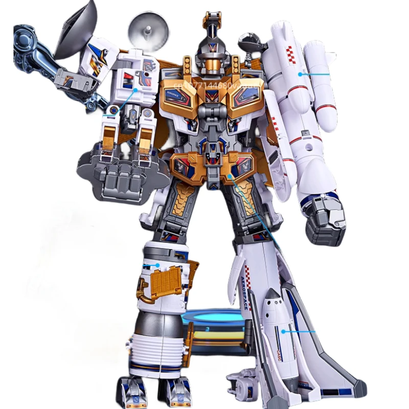 

New 5-in-1 Aerospace Transformation Toy Boy Airplane King Kong Rocket Robot Building Blocks Mecha Children's Birthday Gift