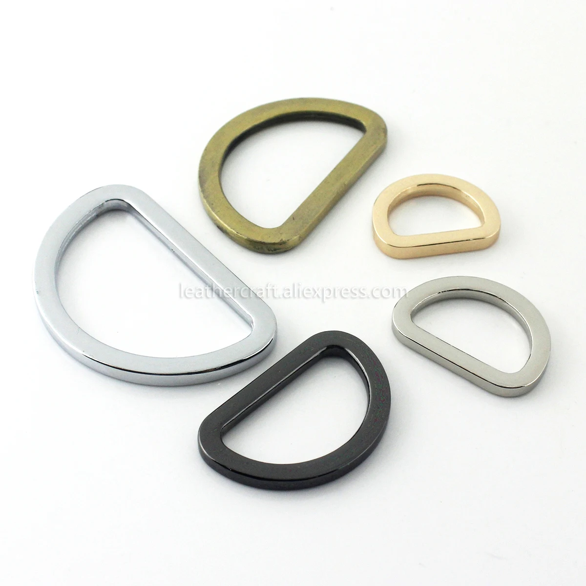 1 X Metal Dee Ring Mould Formed Flat Wire Belt Buckle Flat Head Leather Craft Garment Bag Strap Hardware Accessories