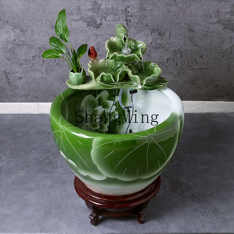 

SM premium exquisite floor circulation flow landscaping set office tea room flow ornament
