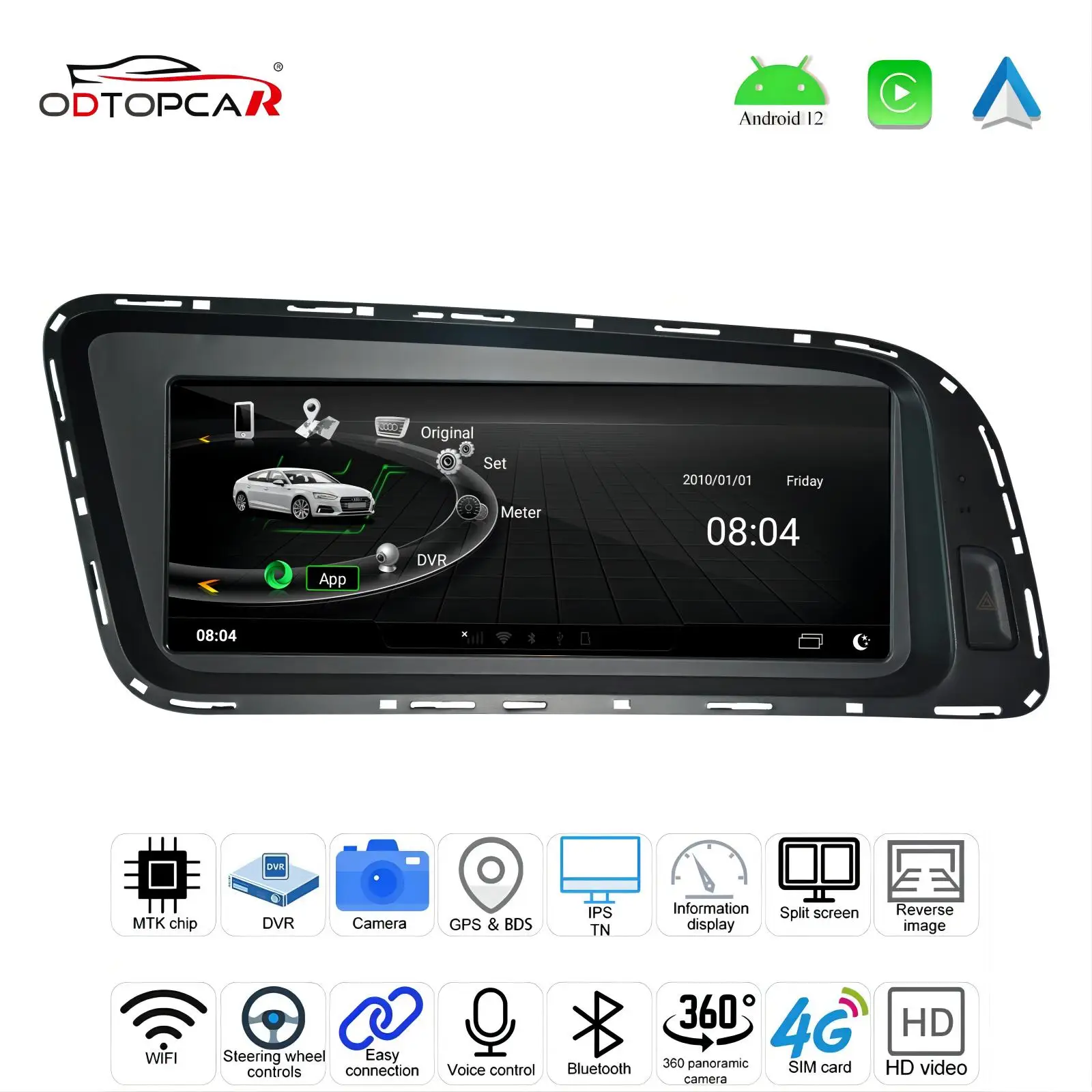 Car Accessories for Audi Q5 SQ5 MMI 3G Android 8.8” Touch Screen Navigation System Apple Carplay Mirrorlink Android Auto Radio