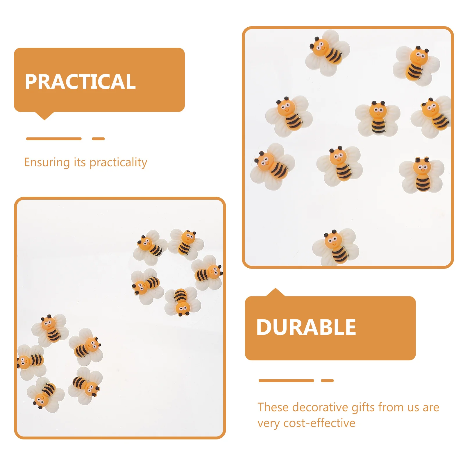 

10Pcs 3D Bee Stickers Fake Animal Decors Fridge Magnets Creative Home Gifts for Kitchen Funny Magnets Fake Bee Decors