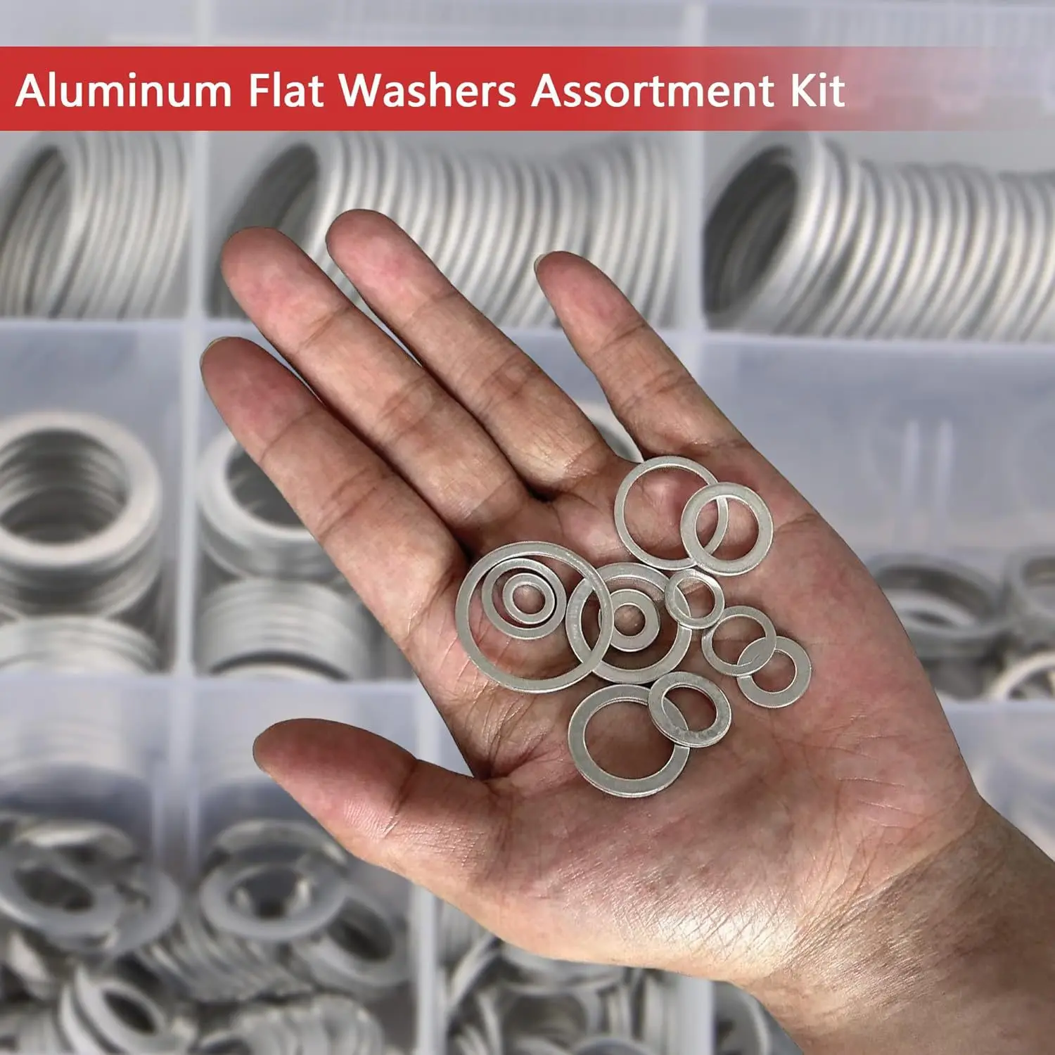 

600pcs Oil Drain Plug Gasket Crush Washers Aluminum Washer Gasket Sealing Rings Assortment Kit M6 M8 M10 M12 M14 M16M18M20M22M24