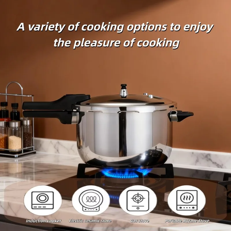 Pressure Cooker 11.8in/30cm | Fast Cooking All Stoves Compatible Even Heating & Nutrient Locking for Batch Cooking - view 4