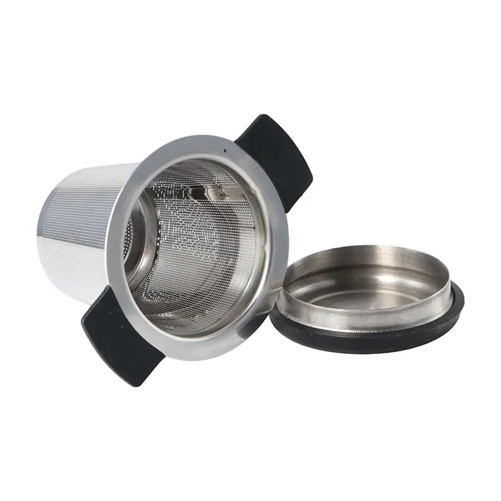 

Stainless Steel 1 pcs Loose Tea With Lid Double Handles Tea Filters Coffee Dripper Tea Strainers Teaware Tea Infuser