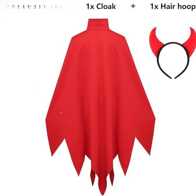 

Новая красная ветровка дьявола на Хэллоуин, мужская и женская ветровка для взрослых, трансграничный фестивальный аккор, сценический костюм