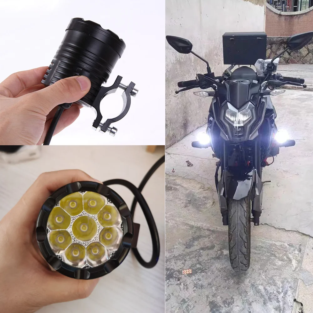 9pro LED pomocných světlomety pro motocykl světel 12-80V high/low/strobe dlouhé dosah dále moto mlha lehký motokros reflektor