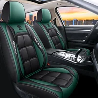 Cojín para asiento de coche envolvente completo, funda de asiento de cuero universal para todas las estaciones, resistente al desgaste, resistente a la suciedad y transpirable